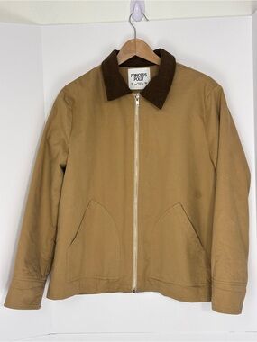 Princess Polly Chesterbrook Brown Cotton Workwear Jacket US 6